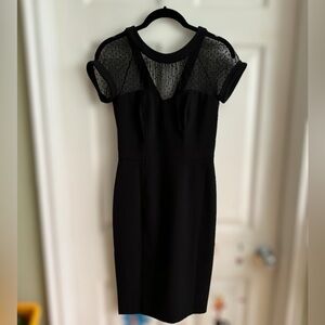 WHBM Yoke Neck Black Dress